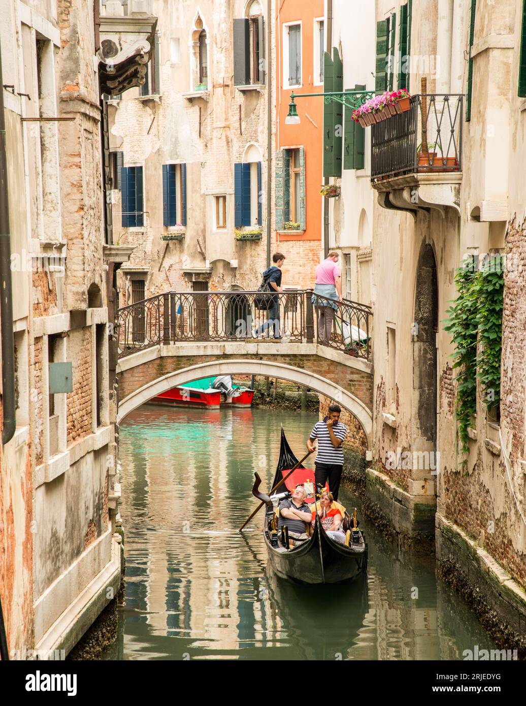 Gondola in canal in Venice Stock Photo - Alamy