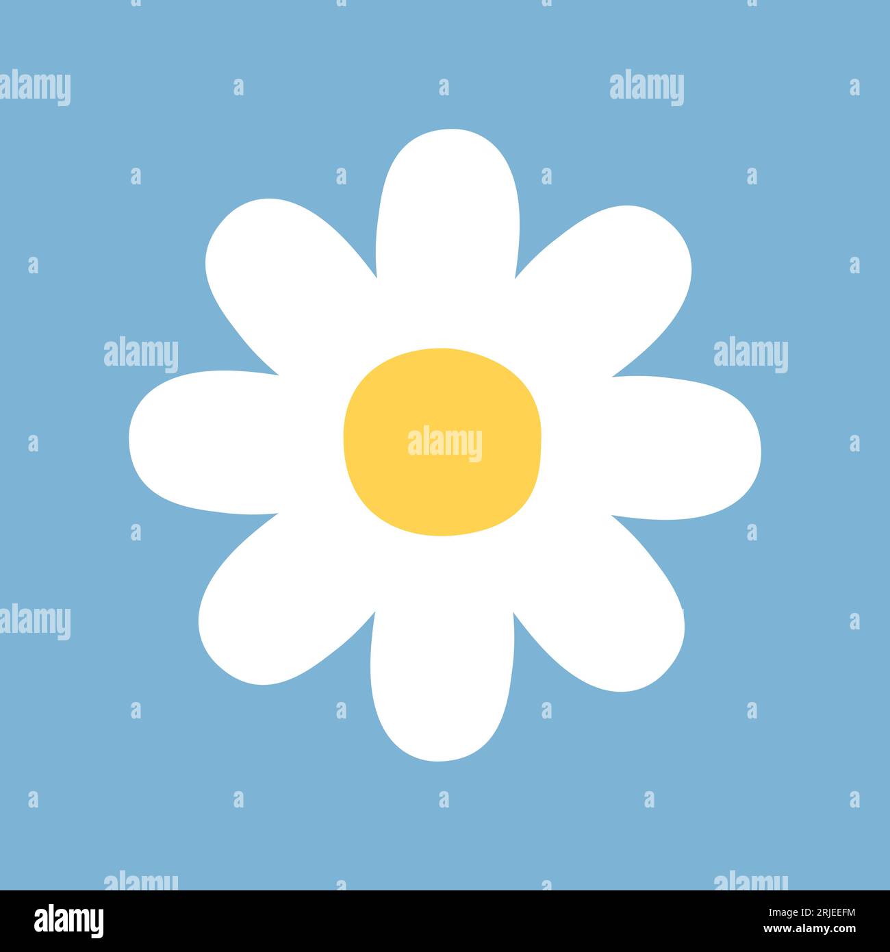 White chamomile flower head Stock Vector Images - Alamy