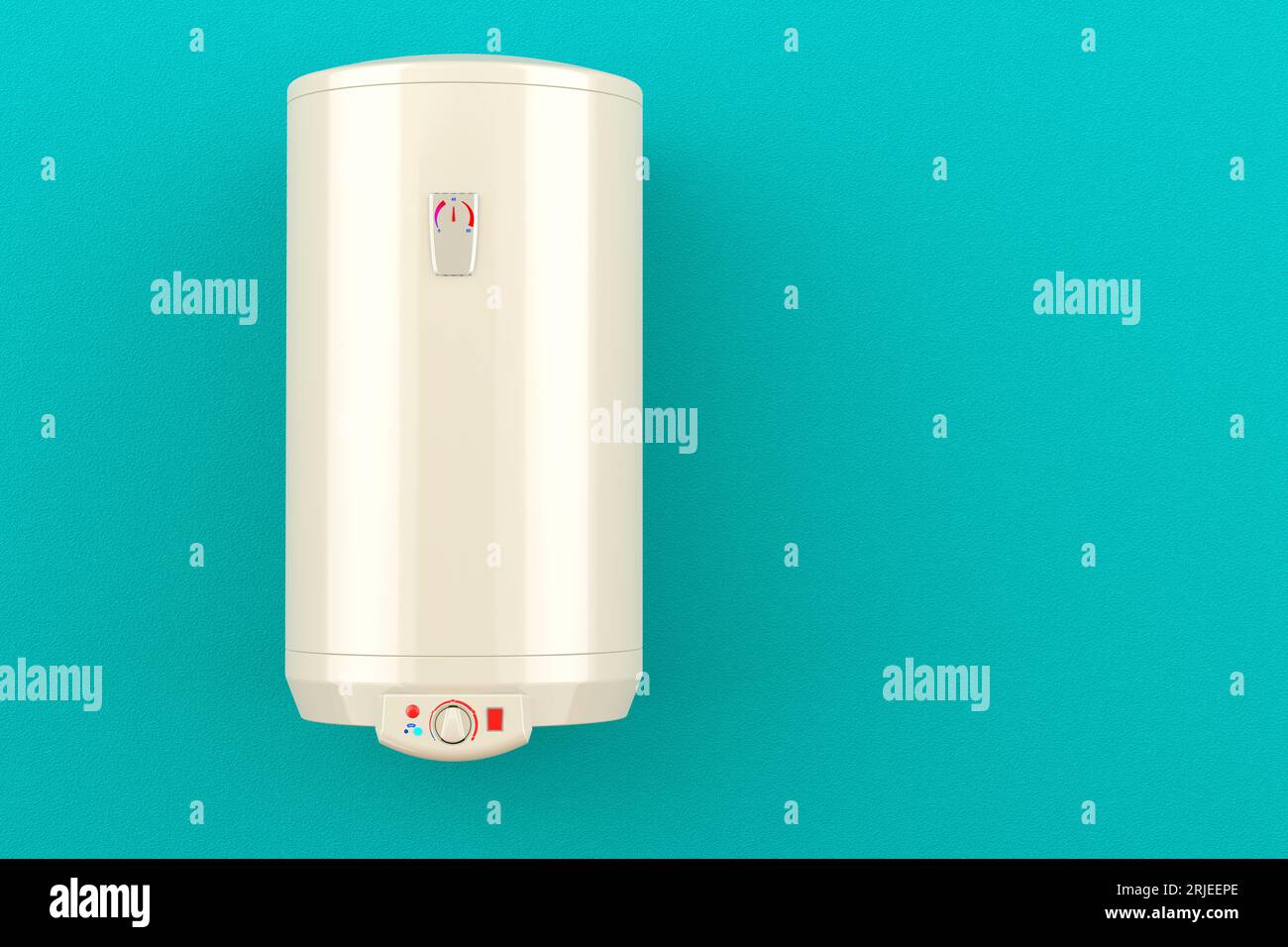 Tank electric water heater on the wall, 3D rendering Stock Photo Alamy
