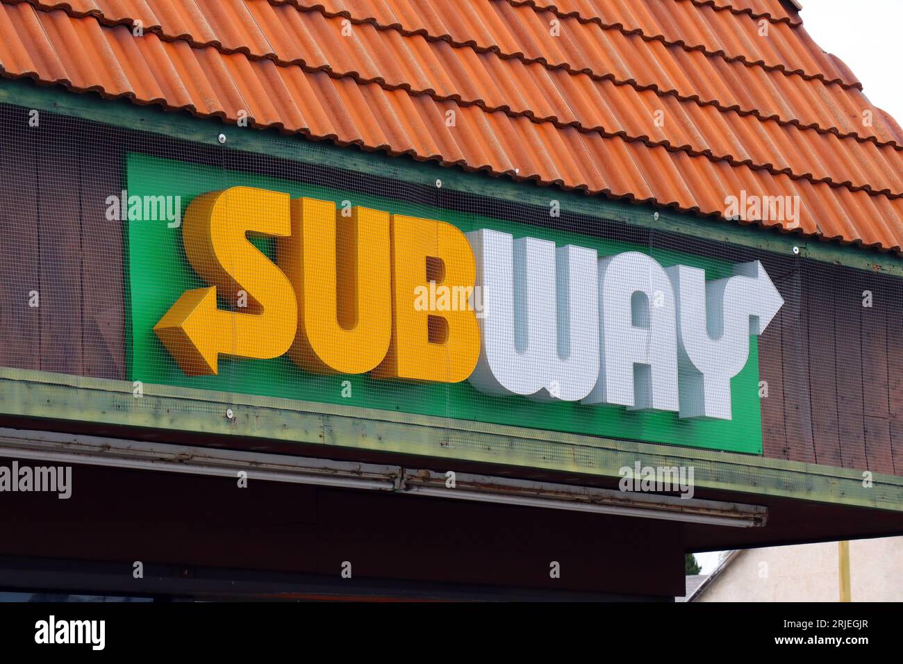 SUBWAY Fast Food restaurant. The Subway's core product is the submarine