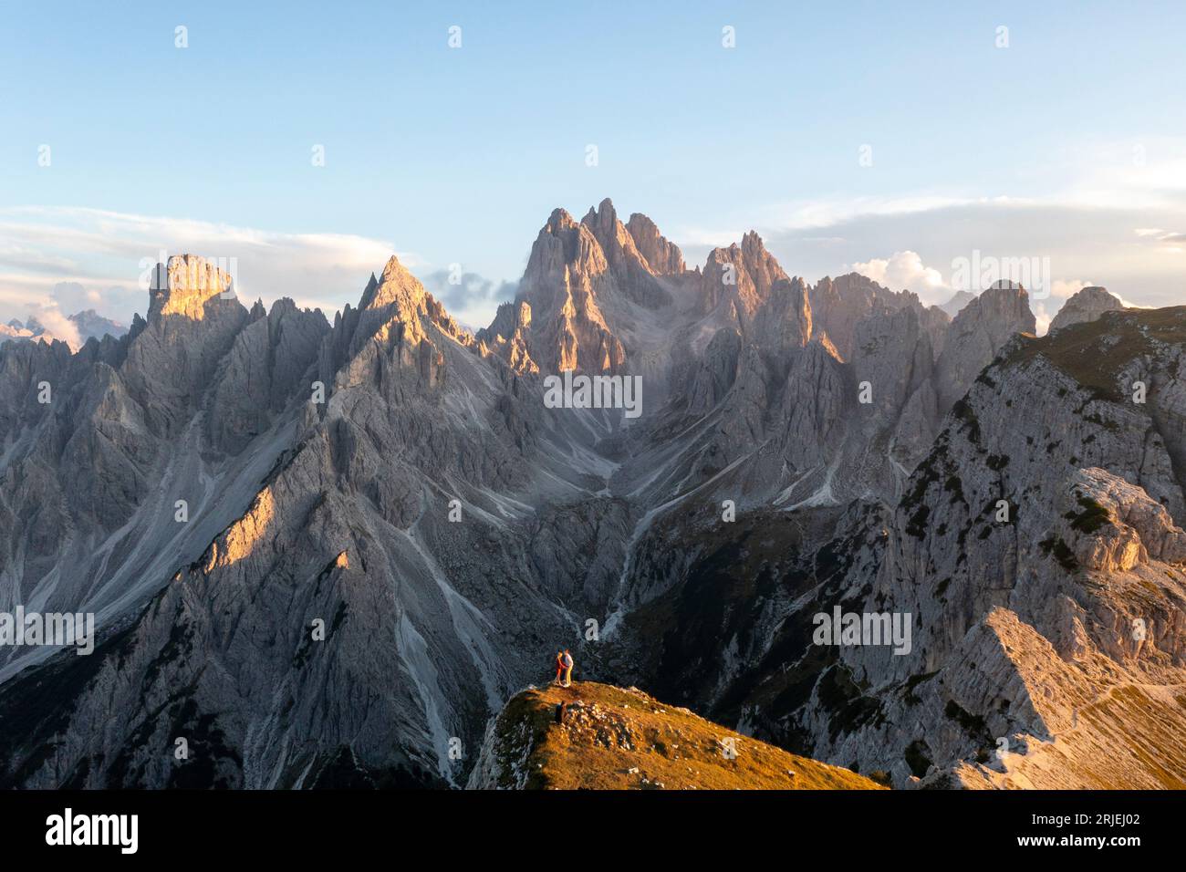 Tre Cime, Dolomites mountains peaks Stock Photo