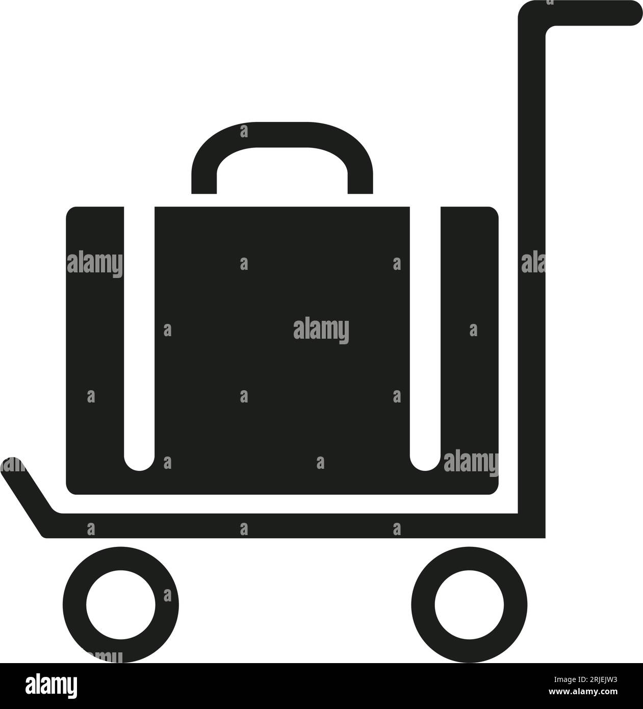 Carrying luggage on cart icon Stock Vector Image & Art Alamy