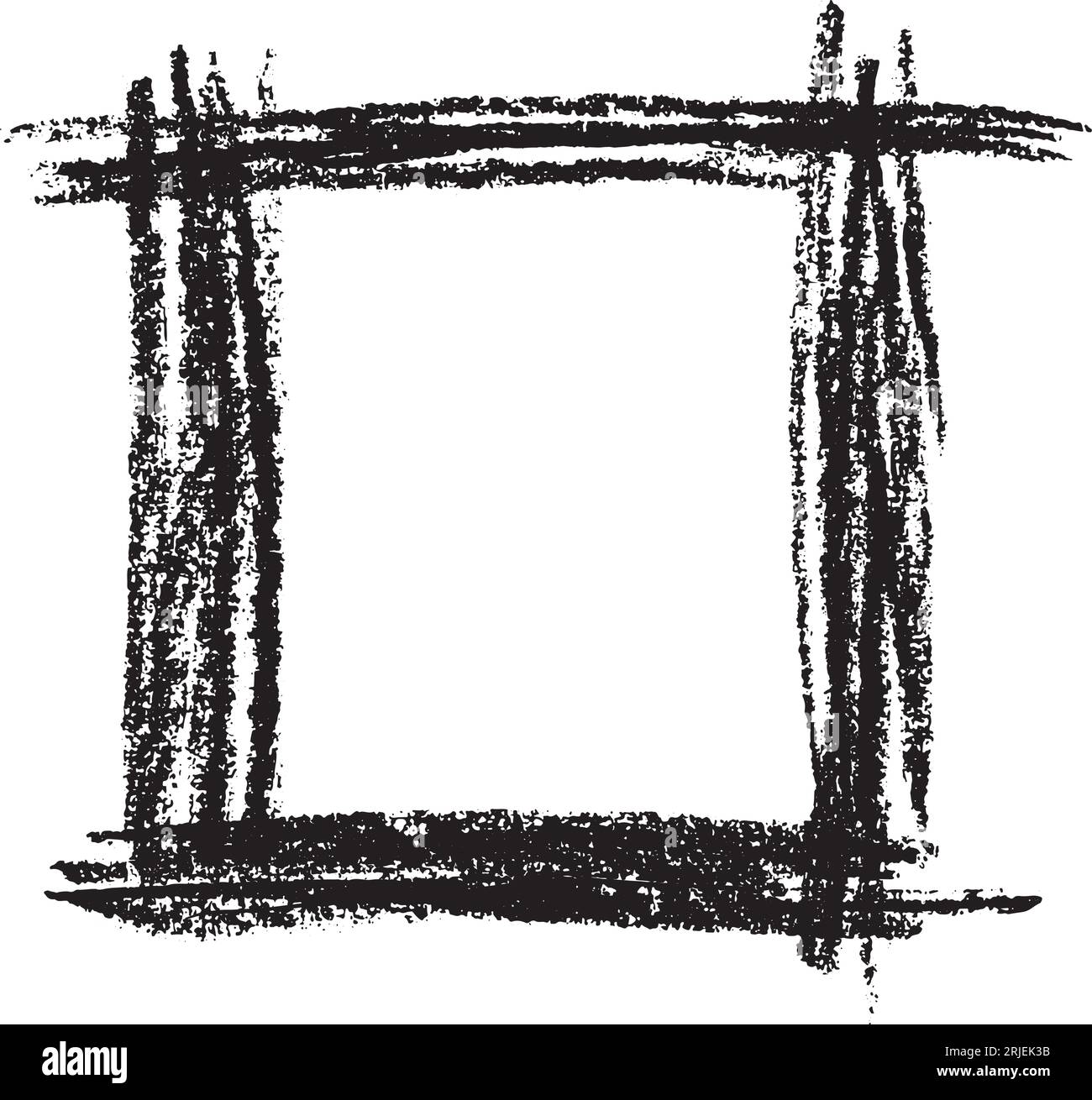 Chalk Grunge Hand Drawn Frame Stock Vector Image & Art Alamy