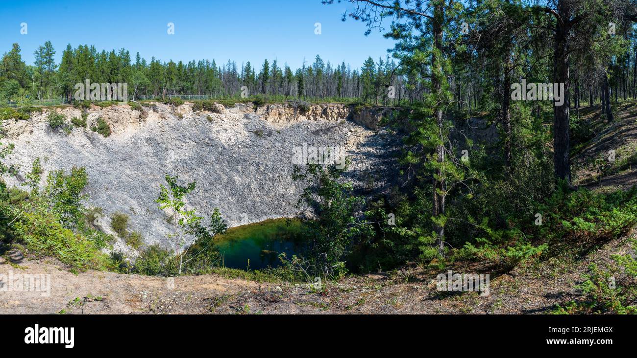 Angus Fire Tower Giant Sinkhole in Karst Topography, Northwest