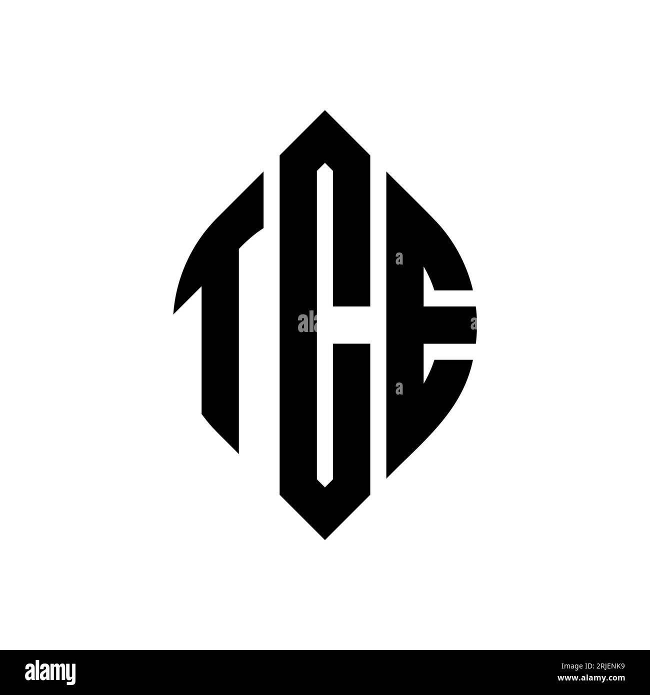 TCE circle letter logo design with circle and ellipse shape. TCE ellipse letters with