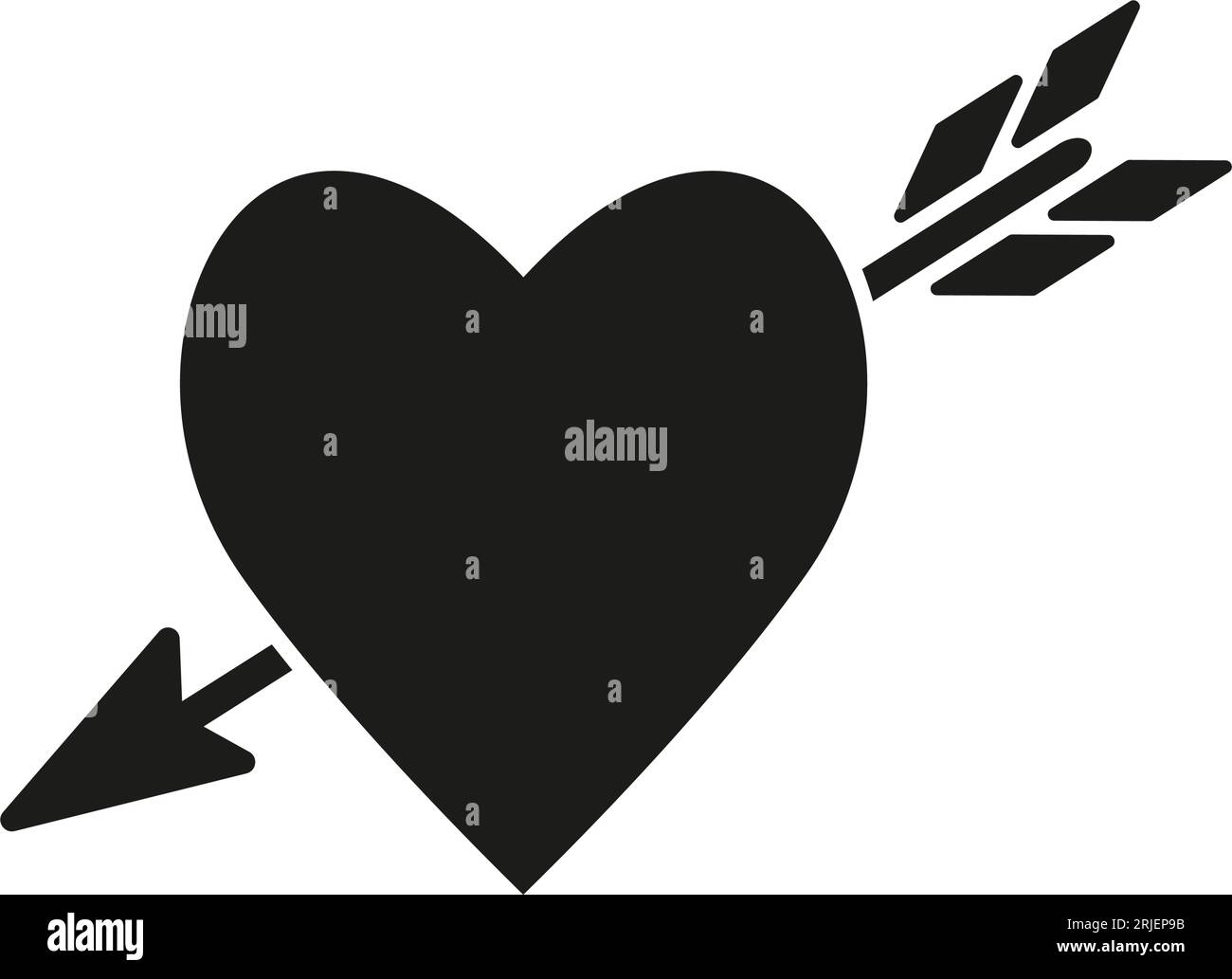 Heart with arrow as in love concept icon Stock Vector Image & Art - Alamy
