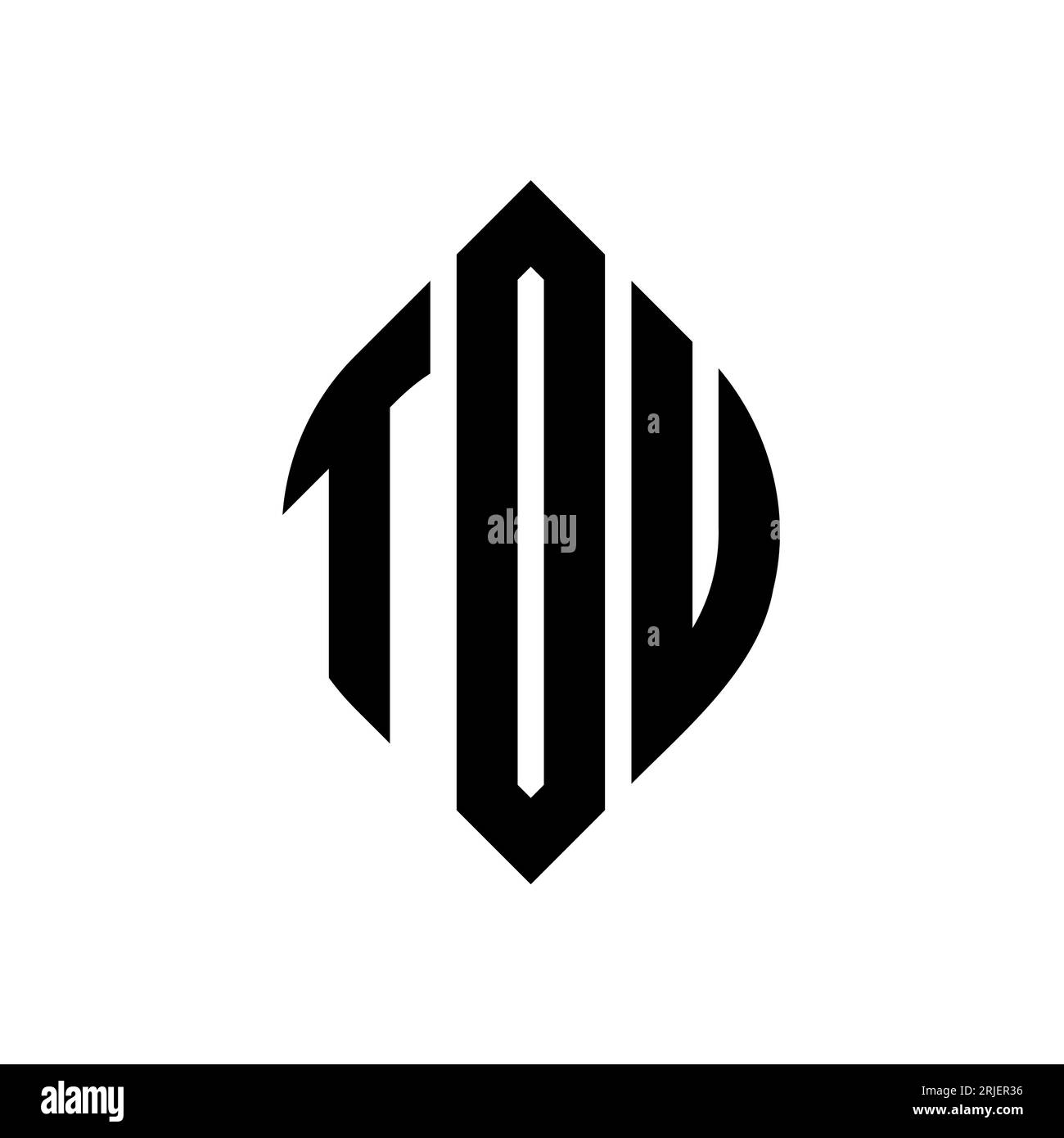 TDU circle letter logo design with circle and ellipse shape. TDU ...