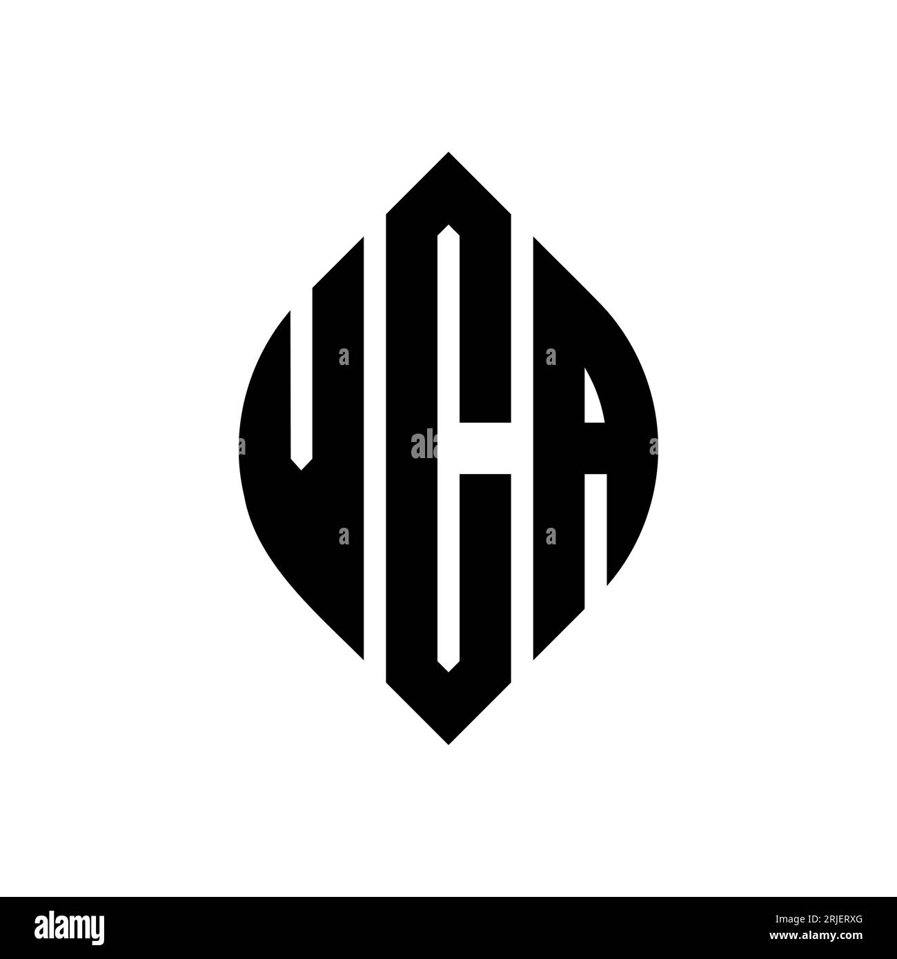 VCA circle letter logo design with circle and ellipse shape. VCA