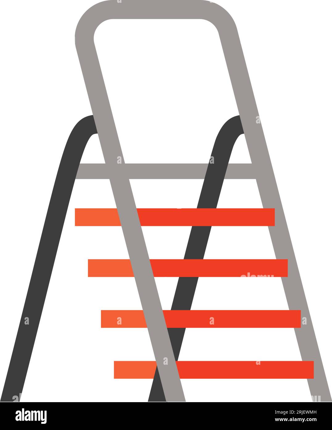 Folding ladder icon Stock Vector