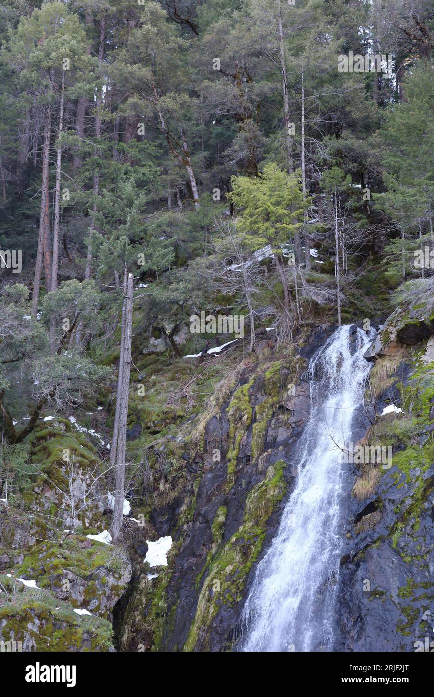 Photo of Bridal veil falls in Lake Tahoe in the winter Stock Photo Alamy