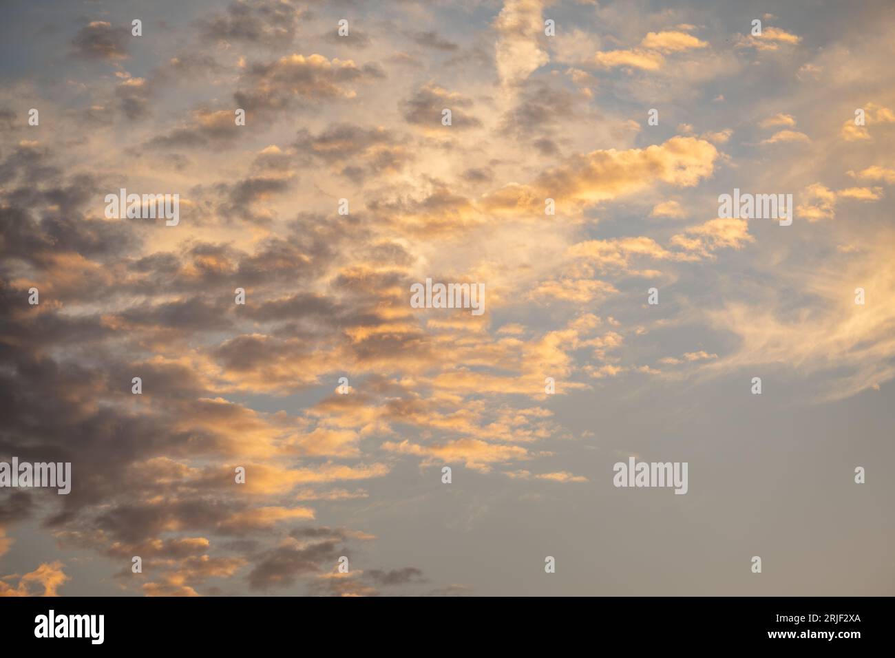 Cloudy sunset sky, Nature sky background Stock Photo