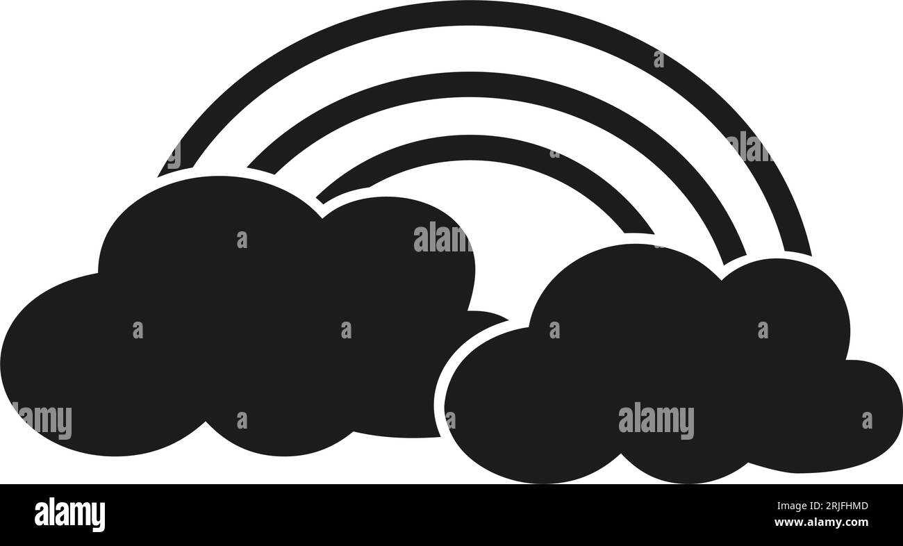 Two clouds with rainbow icon Stock Vector Image & Art - Alamy
