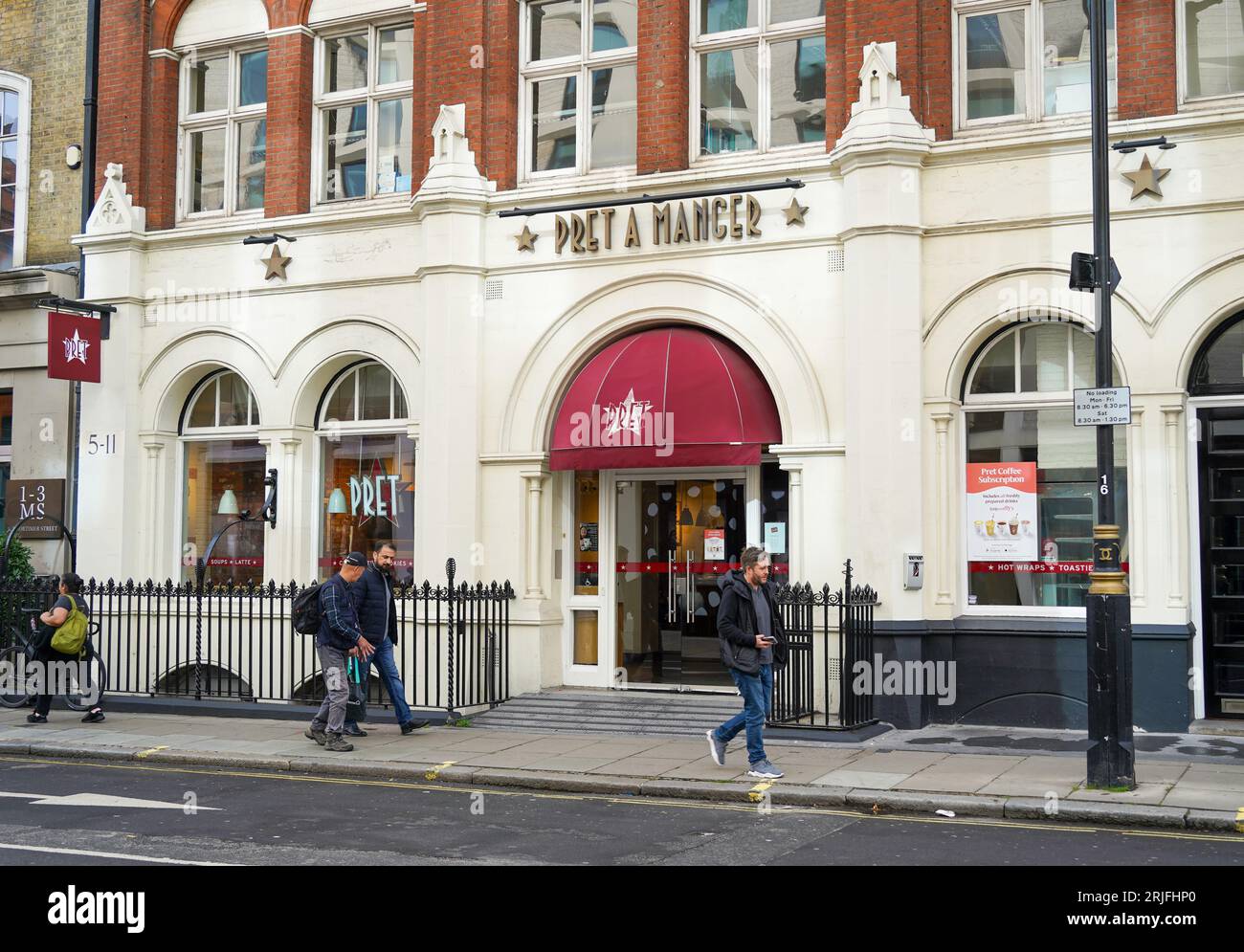 London, UK October 2022 Pret A Manger fast food restaurant in the