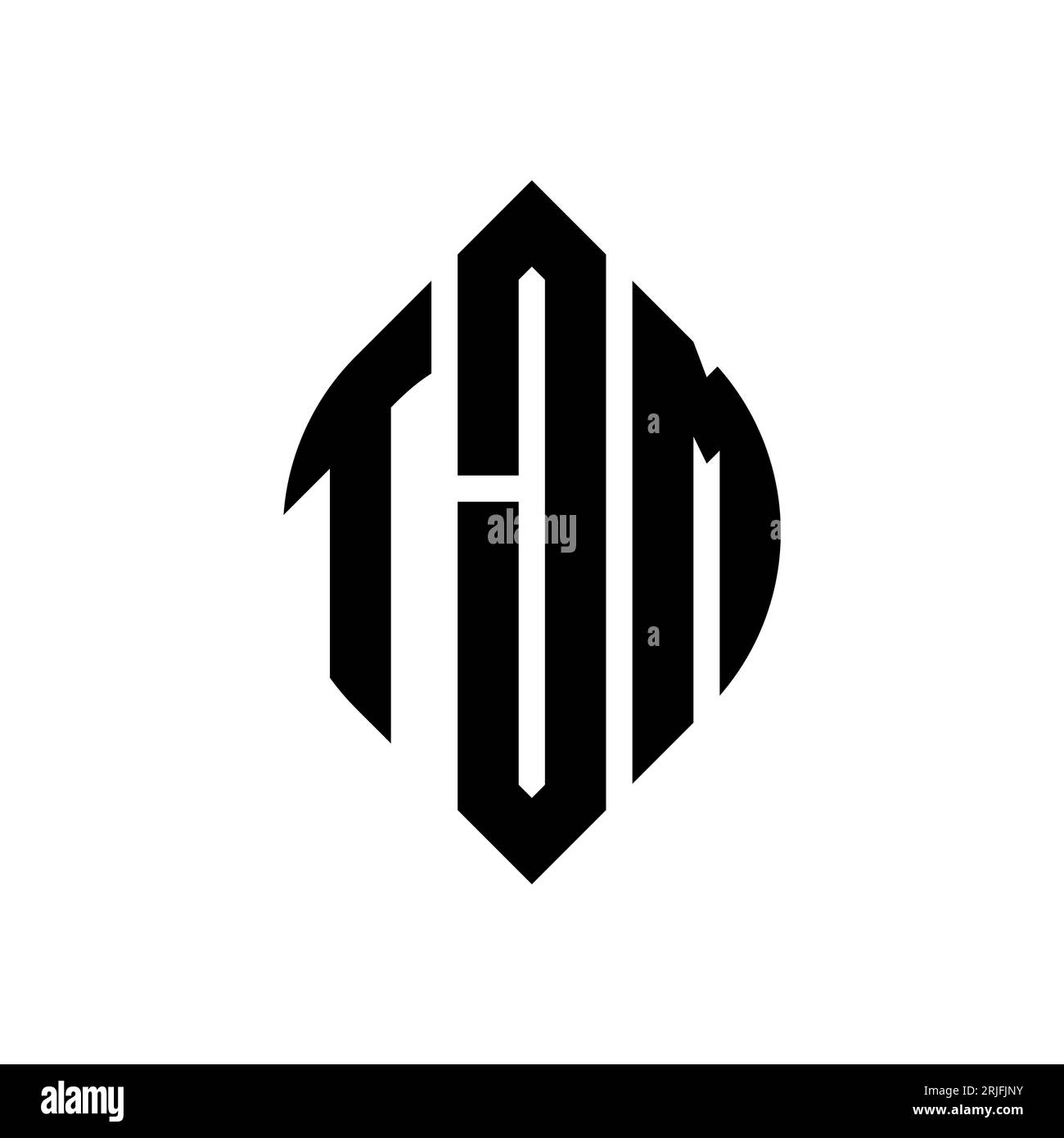TJM circle letter logo design with circle and ellipse shape. TJM