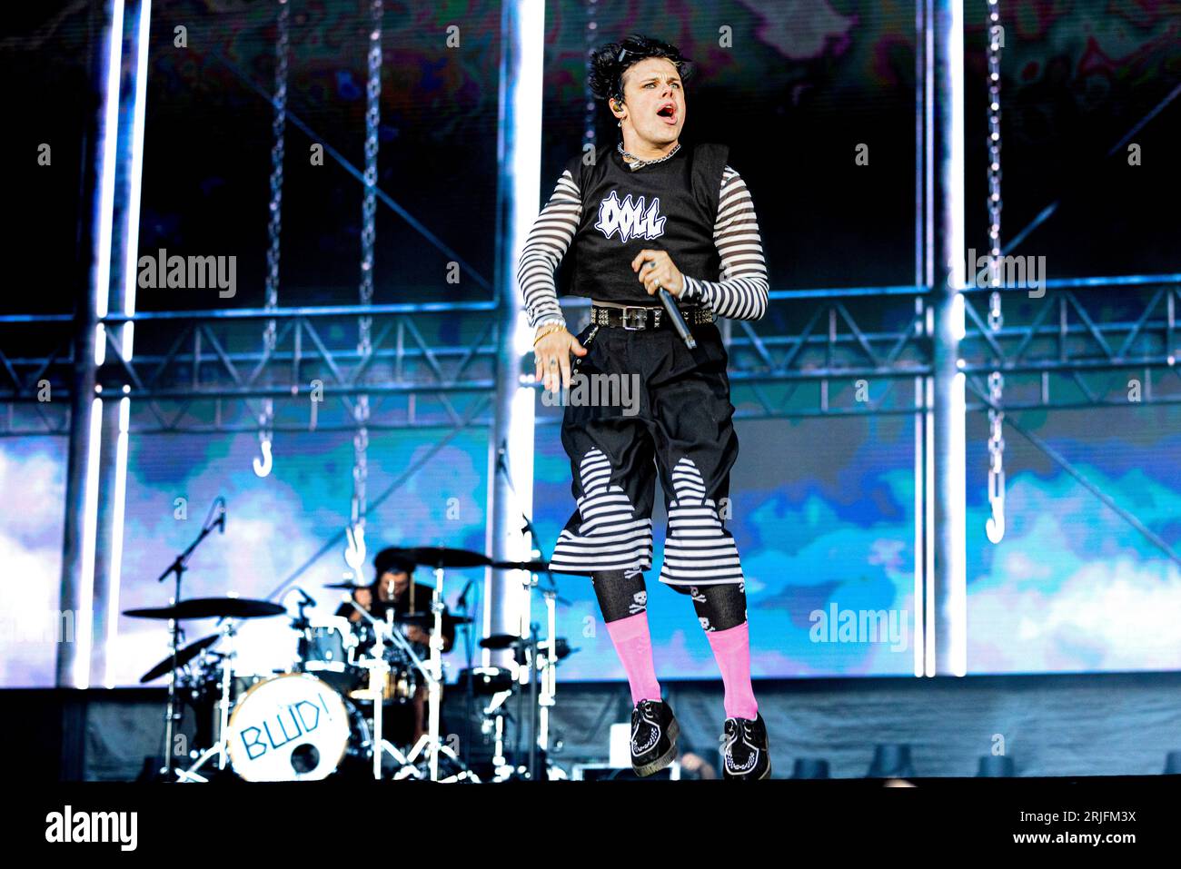 Hungary 11 August 2023 Yungblud live at Sziget Festival in Budapest