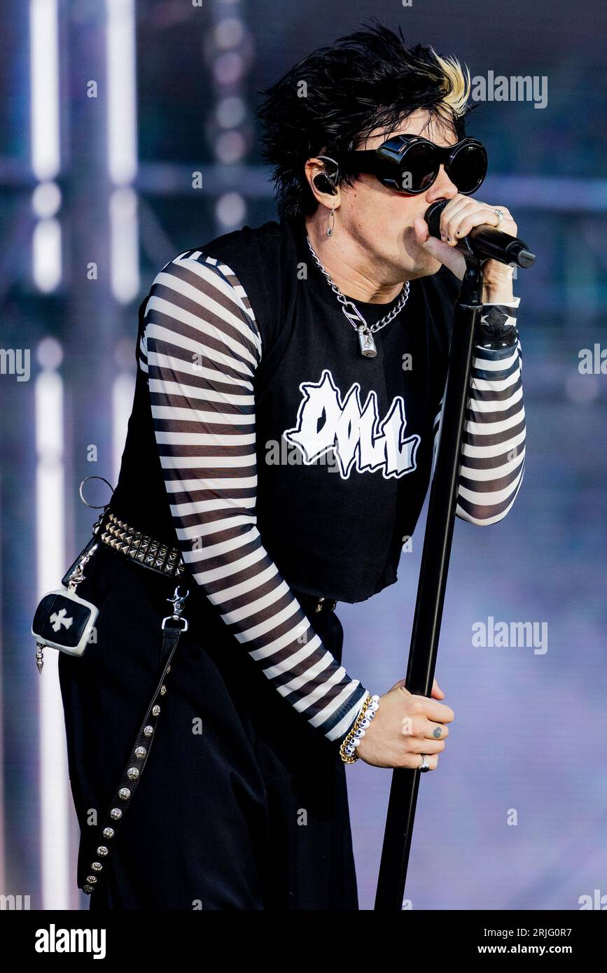 Hungary 11 August 2023 Yungblud Live At Sziget Festival In Budapest 