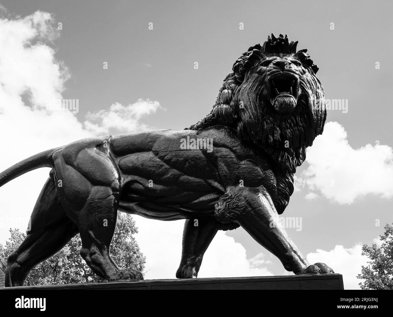 Maiwand Lion, Statue, Forbury Gardens, Reading, Berkshire, England, UK, GB. Stock Photo