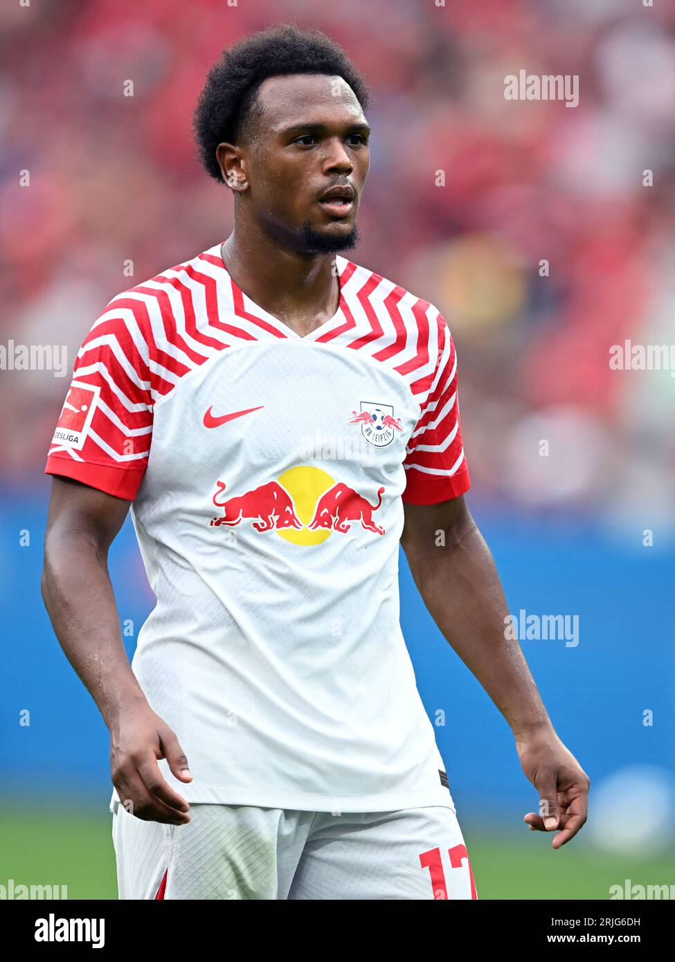 LEVERKUSEN - Lois Openda of RB Leipzig during the Bundesliga match ...