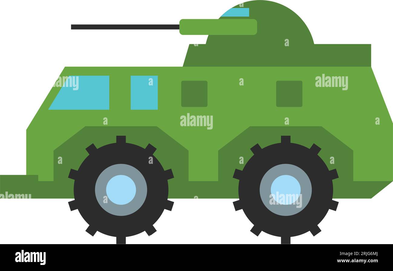 Modern Army Truck Vector Icon Stock Vector