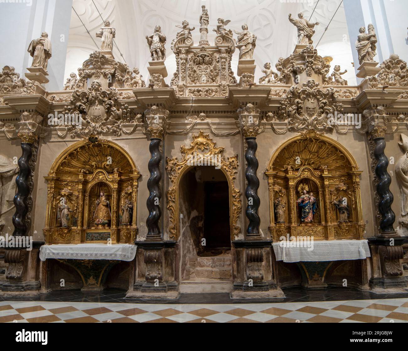 Encanto histórico: Capilla de la Colegiata de Santa María de Calatayud, Aragón, España Stock Photo