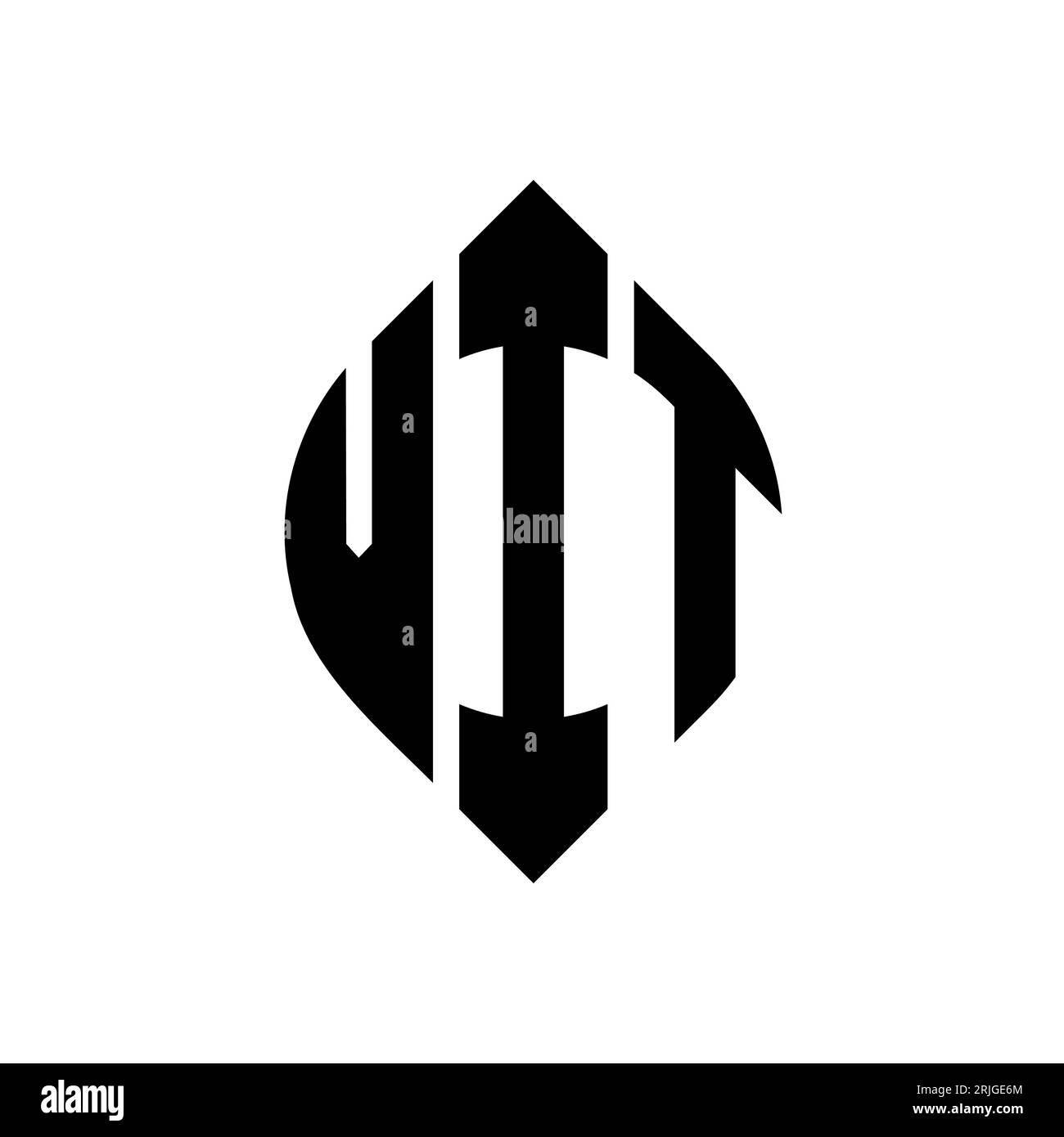 VIT circle letter logo design with circle and ellipse shape. VIT ...
