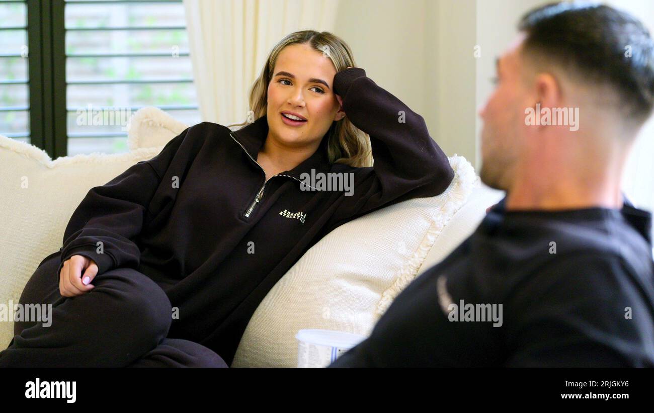 AT HOME WITH THE FURYS, from left: Molly-Mae Hague, Tommy Fury, (Season 1, ep. 101, aired Aug. 16, 2023). photo: ©Netflix / Courtesy Everett Collection Stock Photo