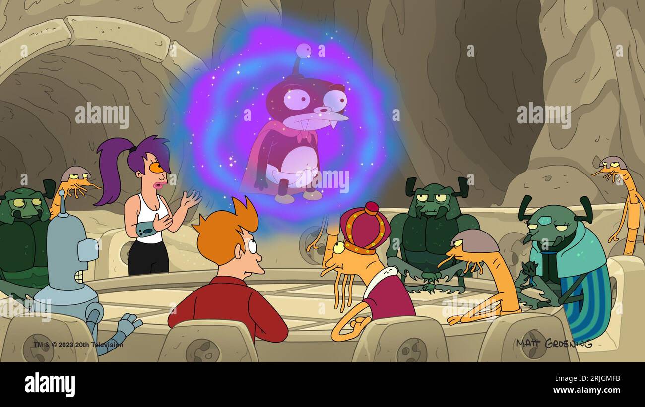 FUTURAMA, clockwise from left standing Turanga Leela (voice Katey