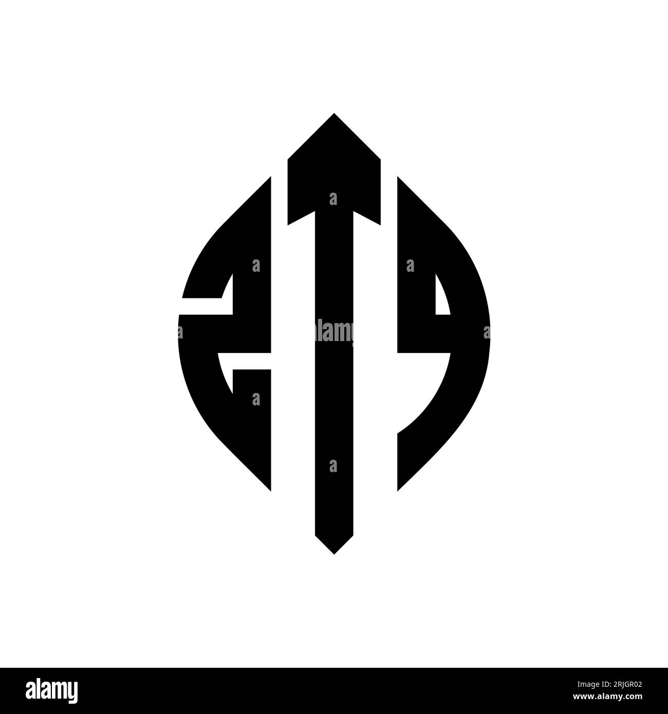 ZTR, ZTR logo, ZTR ellipse, ZTR letter, ZTR circle, ZTR circle logo, ZTR gaming  logo, ZTR vector, ZTR font, ZTR logo design, ZTR monogram, ZTR techno Stock Vector