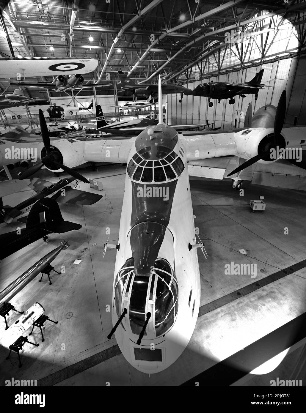 A Short Sunderland WWII anti submarine flying boat at the  Imperial War Museum and airfield Duxford Stock Photo
