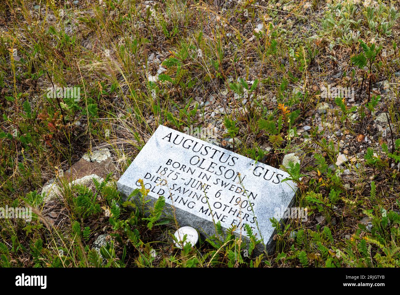 The old headstones at Silverton Hillside Cemetery offer brief epitaphs ...