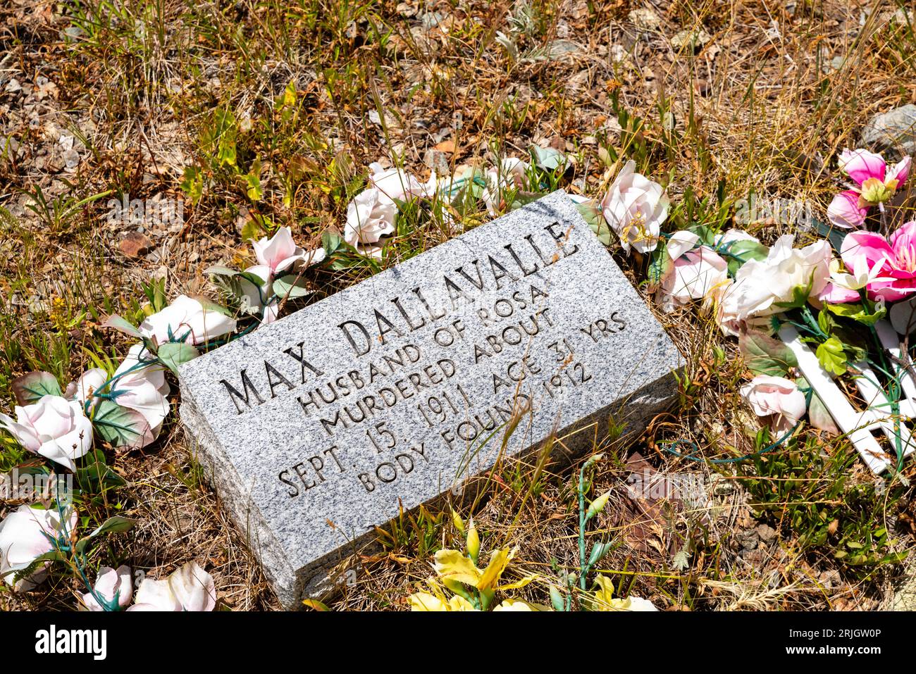 The old headstones at Silverton Hillside Cemetery offer brief epitaphs