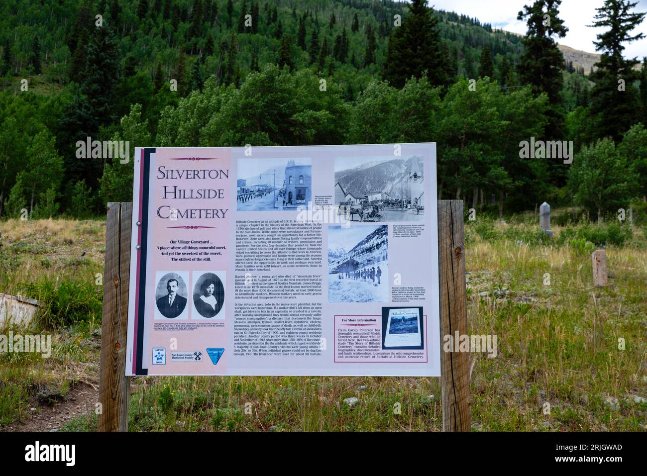 The old headstones at Silverton Hillside Cemetery offer brief epitaphs