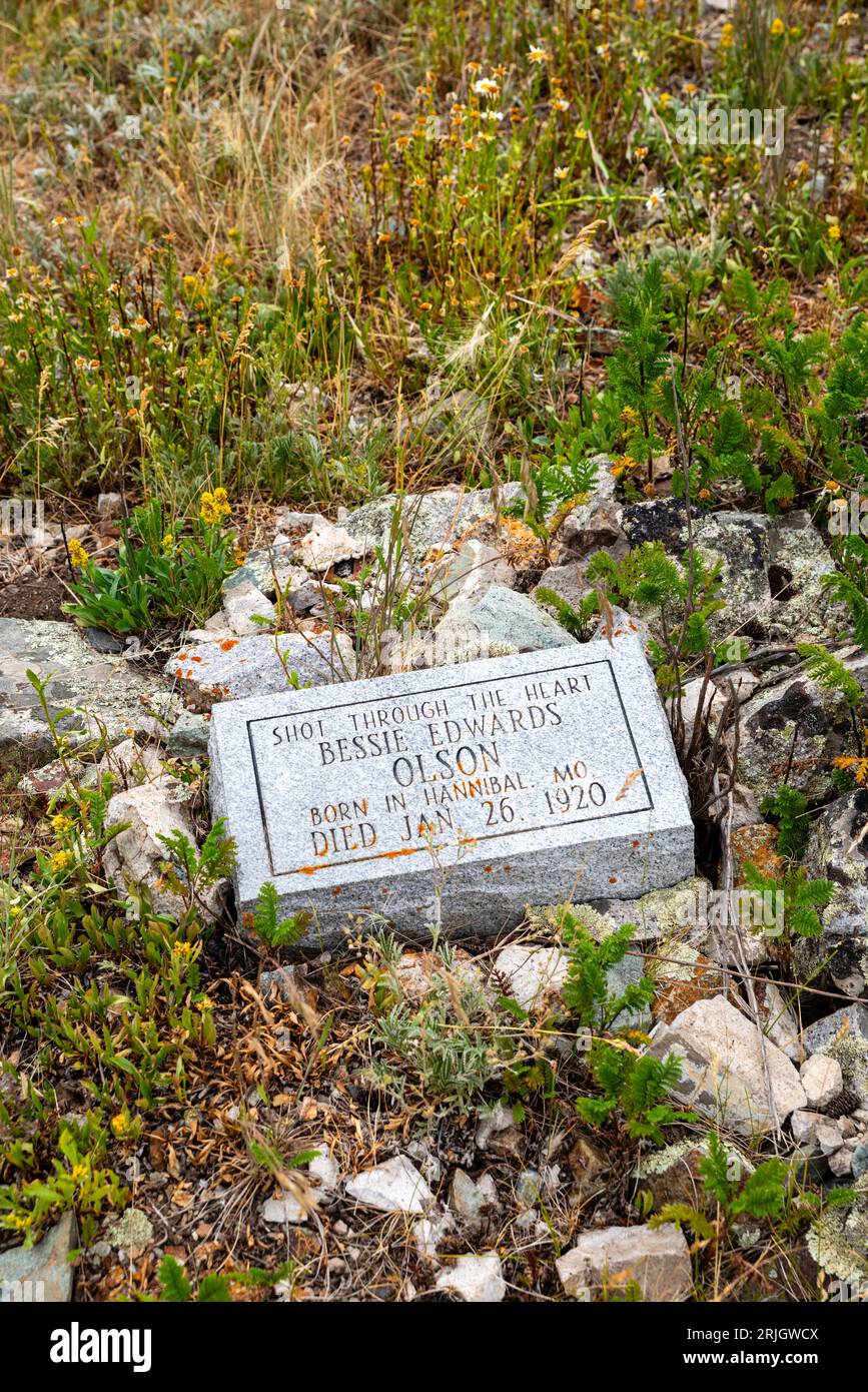 The old headstones at Silverton Hillside Cemetery offer brief epitaphs