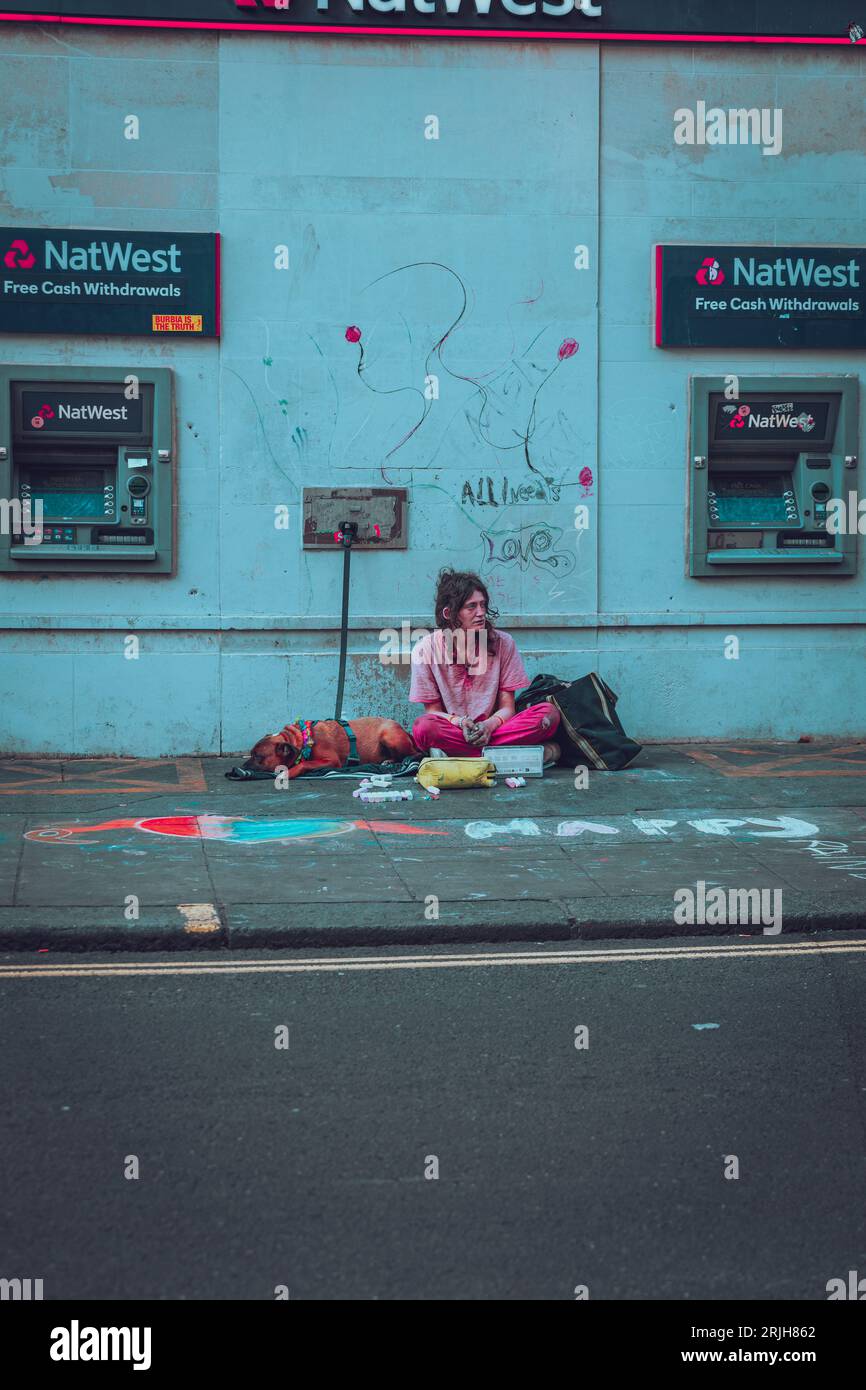 Homeless in Soho, London Stock Photo