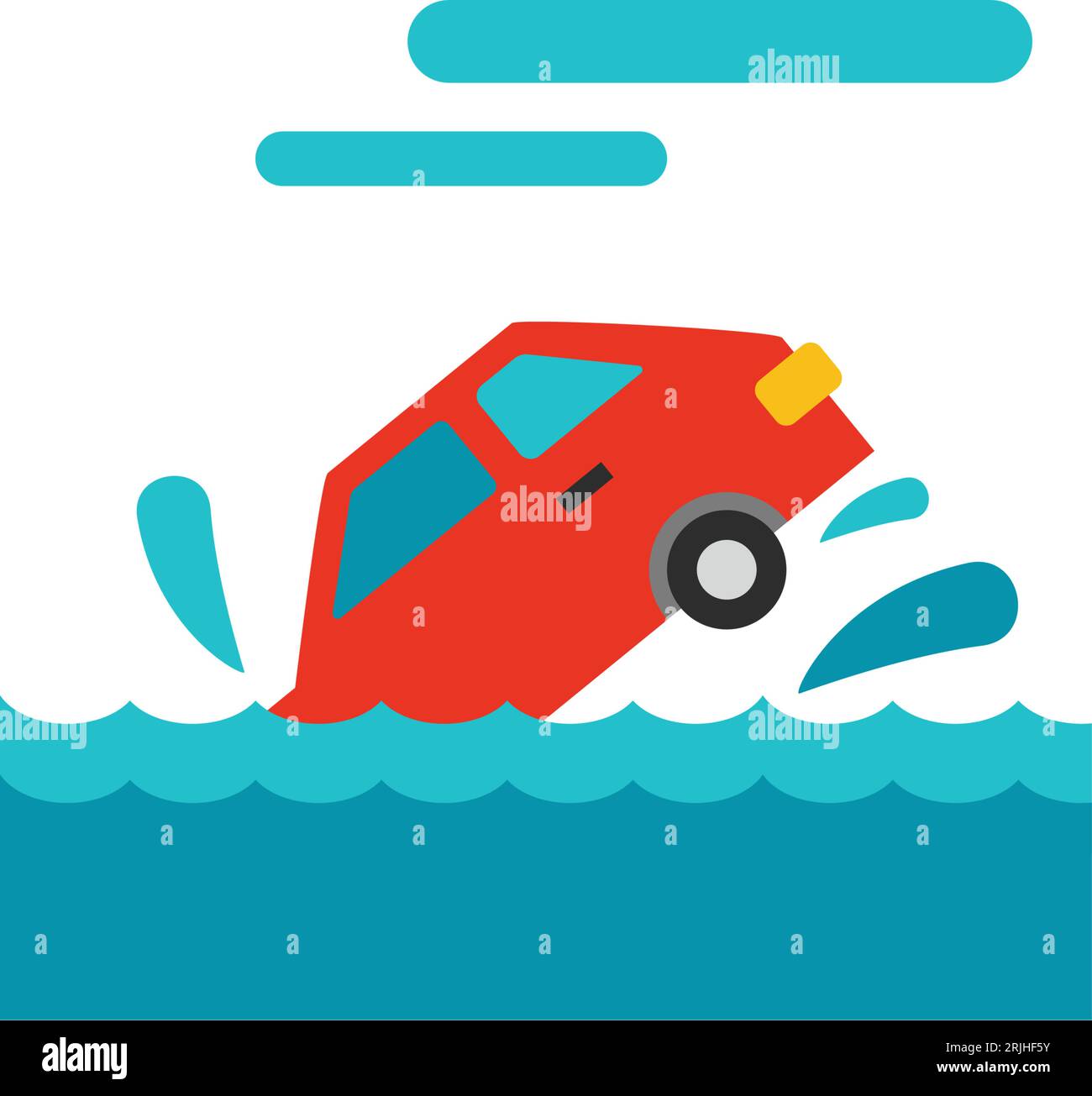 Car during flood icon Stock Vector Image & Art Alamy
