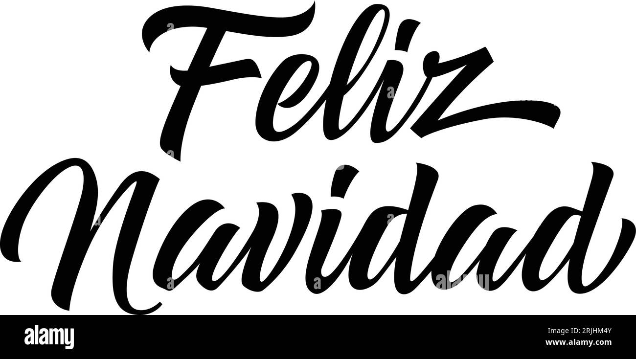 Feliz Navidad lettering Stock Vector