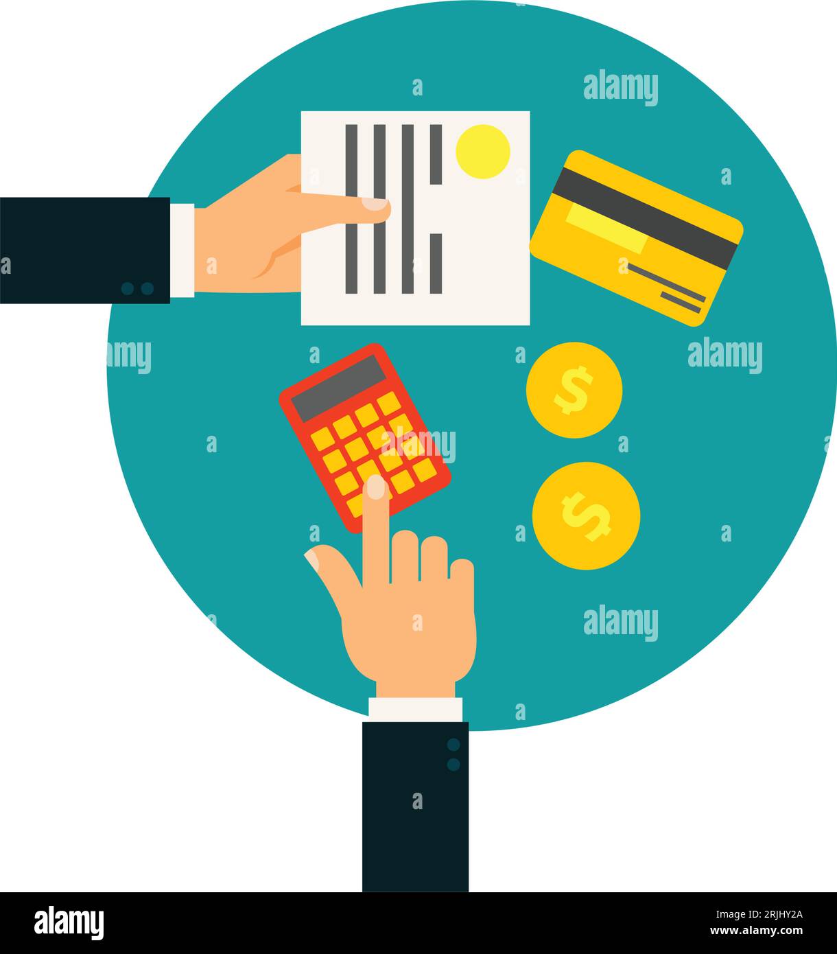 Businessman counting tax icon Stock Vector Image & Art - Alamy