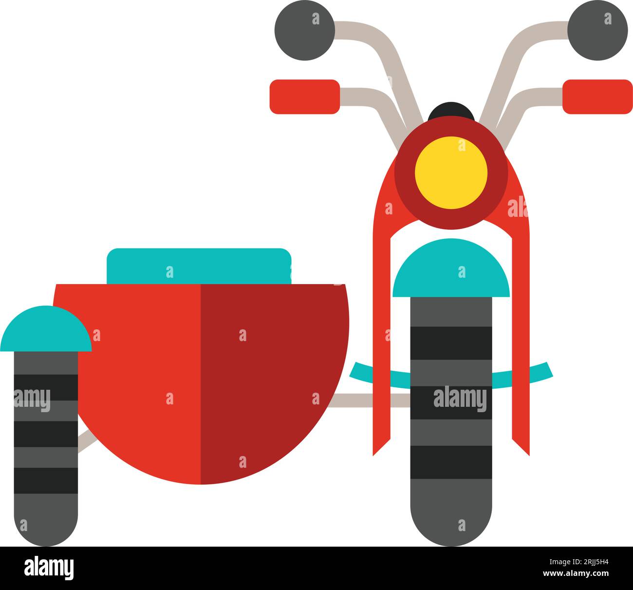 Motorcycle with sidecar icon Stock Vector