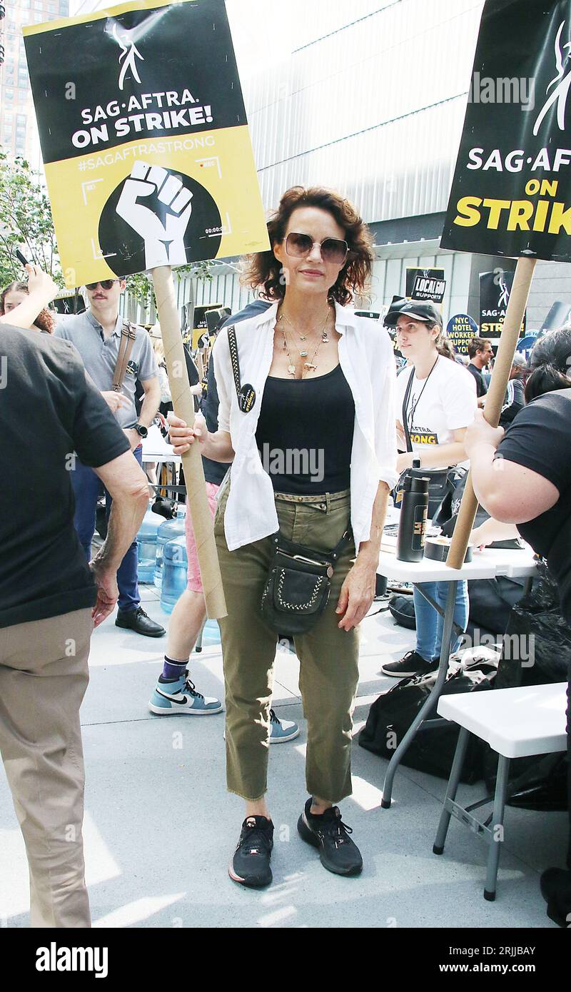 New York, NY, USA. 22nd Aug, 2023. Carla Gugino pictured as members of