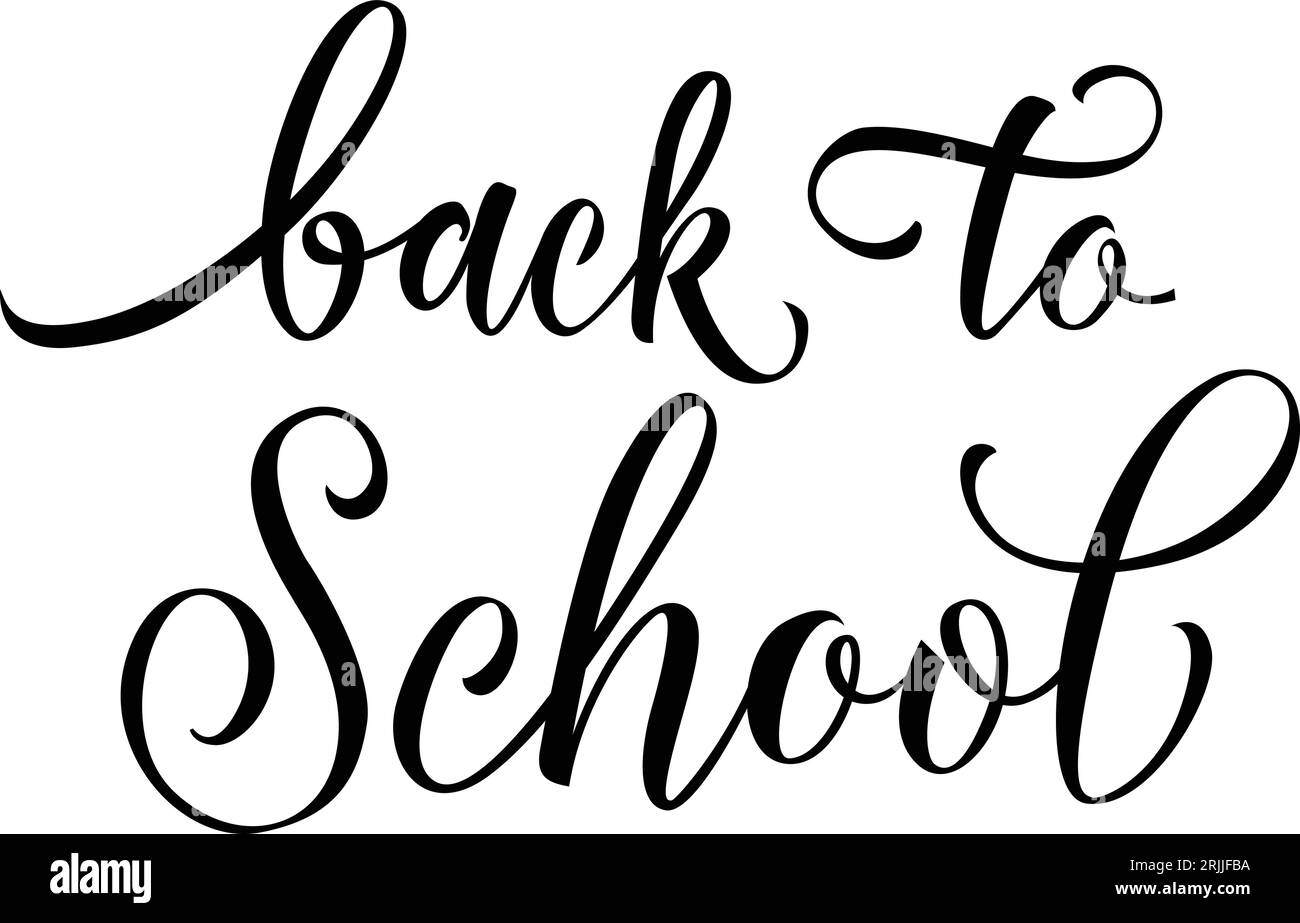 Back to school lettering Stock Vector Image & Art - Alamy