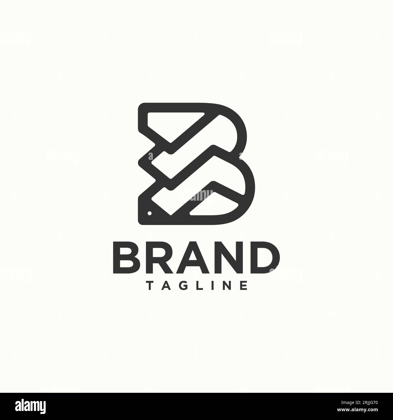 B stack logo letter design symbol perfect for your business company