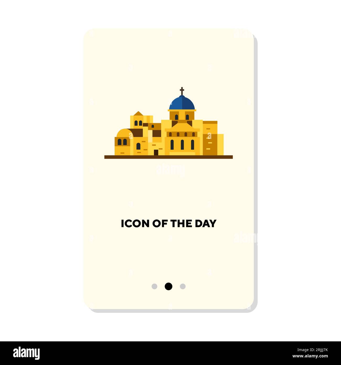 Church of Holy Sepulchre flat icon Stock Vector