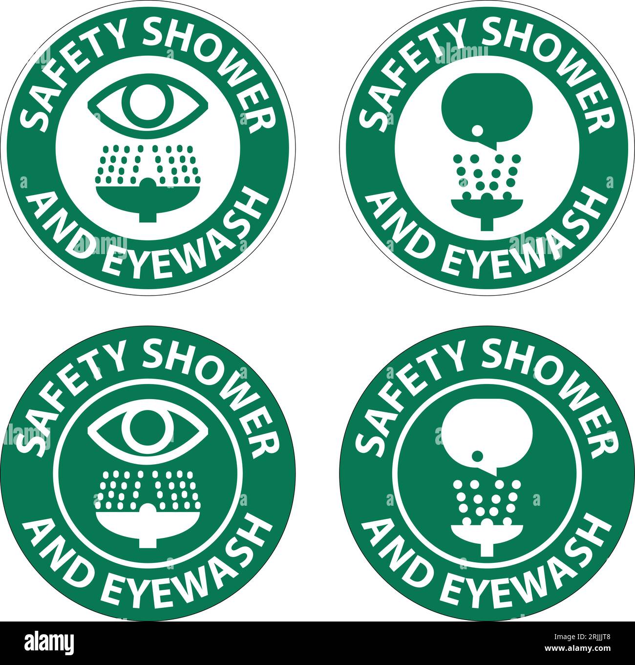 Floor Sign Safety Shower And Eyewash Stock Vector Image & Art Alamy