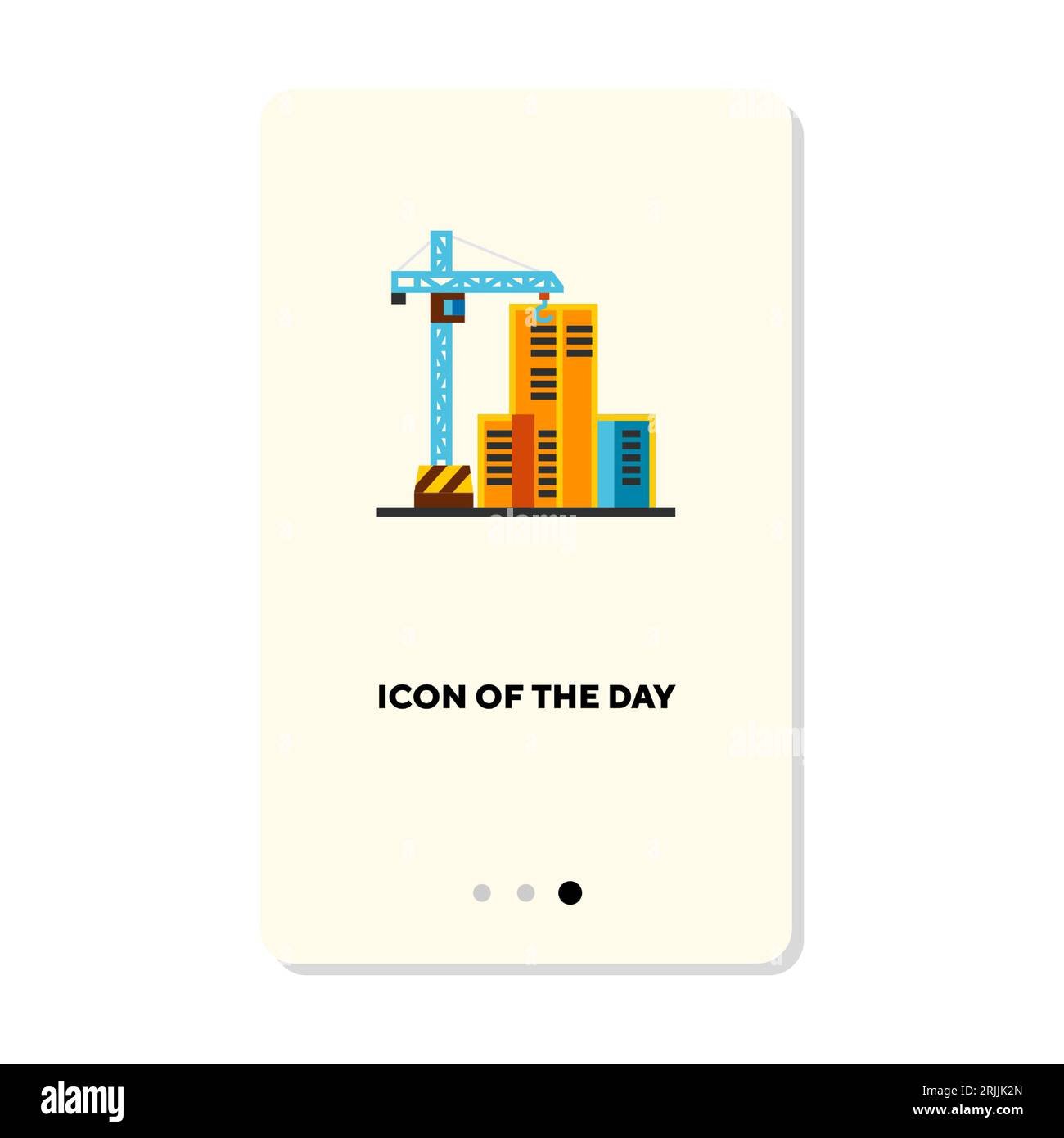 Crane building skyscraper on white background Stock Vector Image & Art ...
