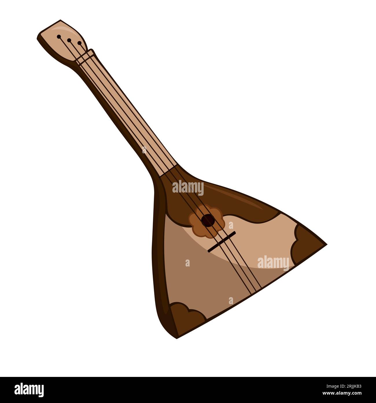 Russian national string musical instrument balalaika. Vector