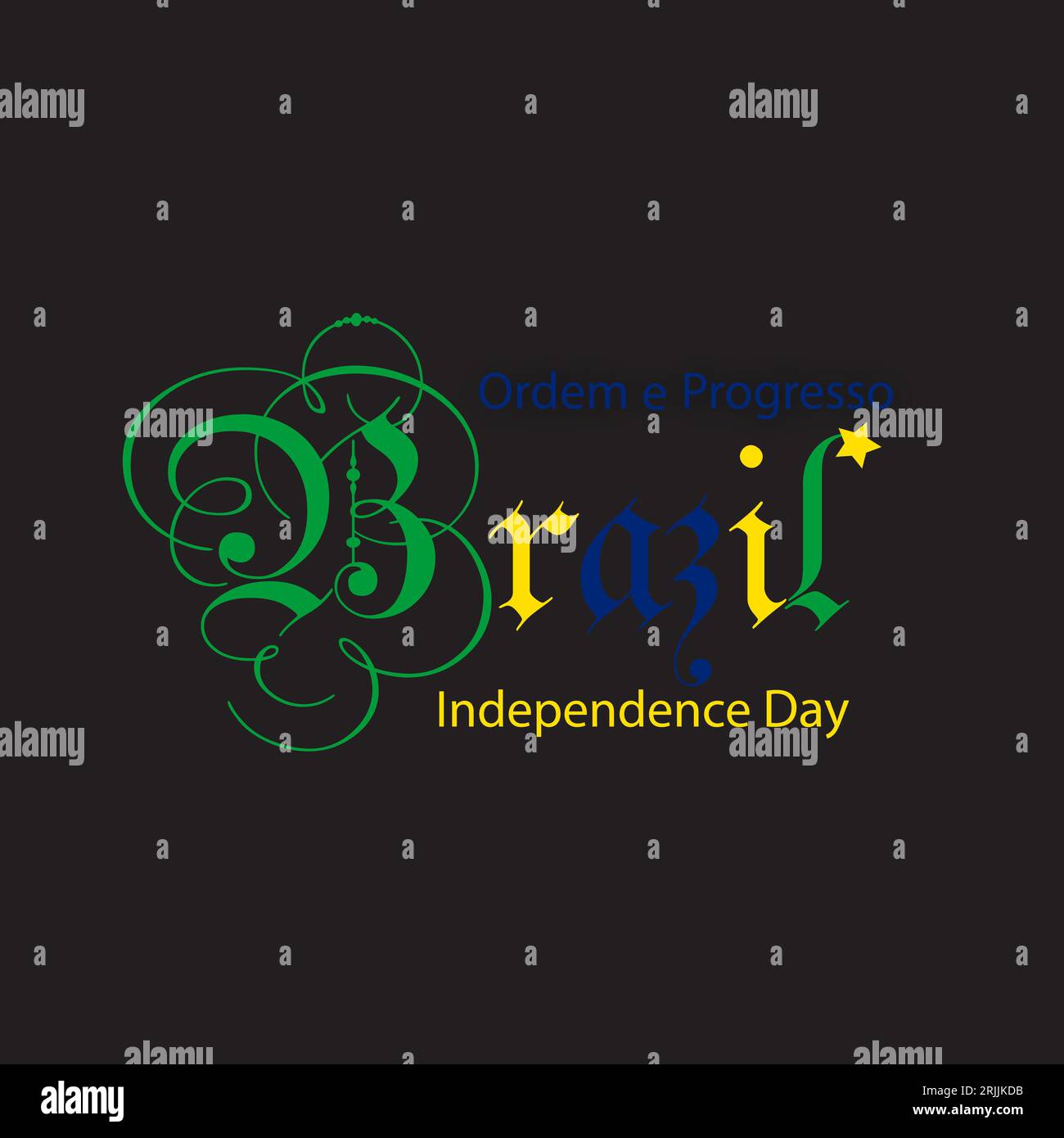 Brazil independence post Stock Vector