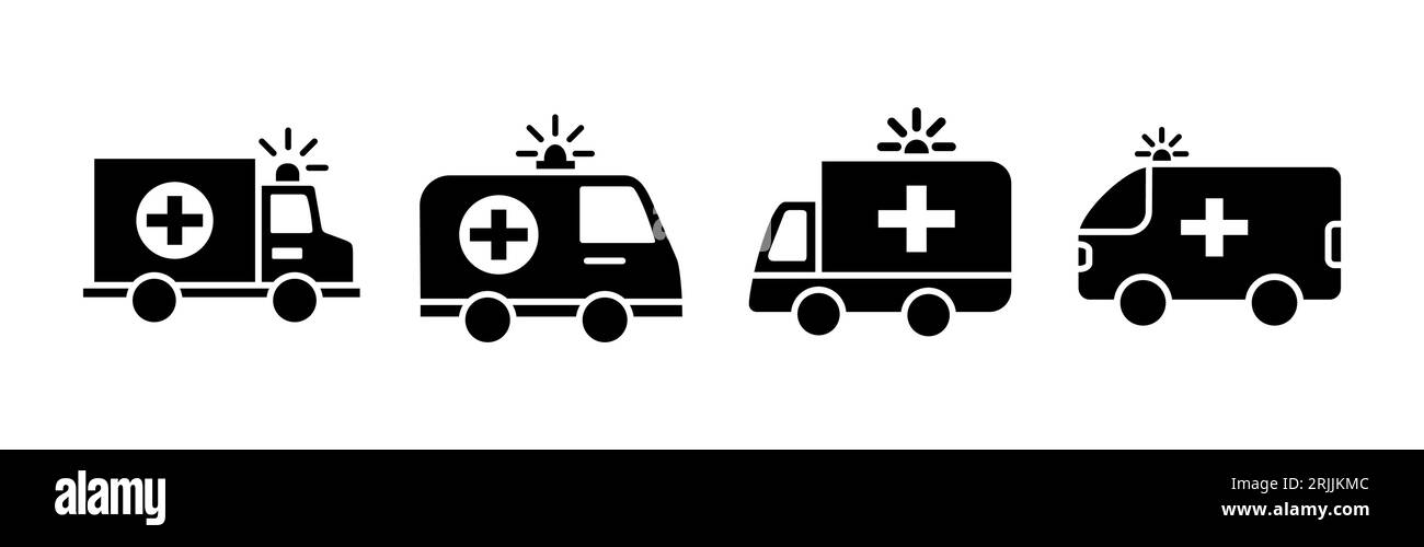 Ambulance icon vector. Ambulance car icon Stock Vector