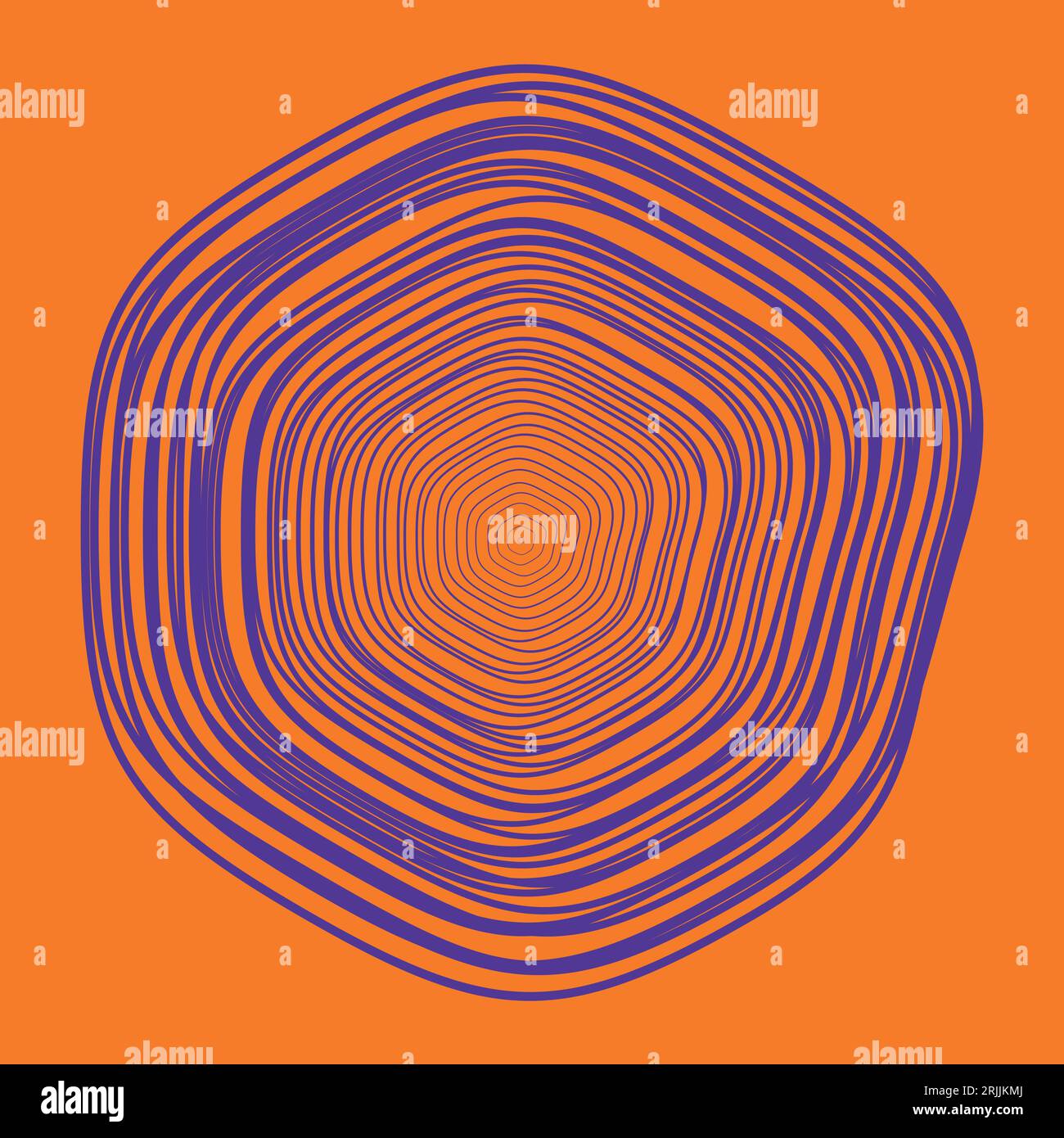 halloween pattern. Circular abstract halloween vector illustration on orange background. Stock Vector