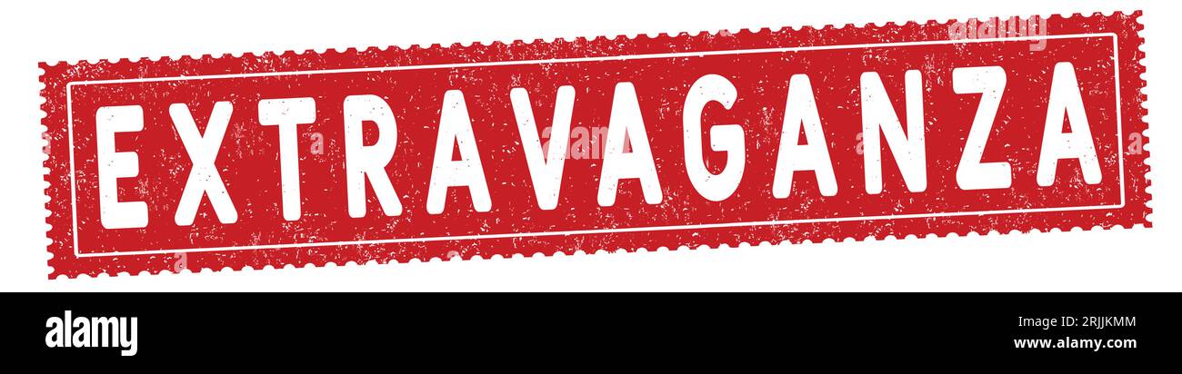 Extravaganza grunge rubber stamp on white background, vector illustration Stock Vector