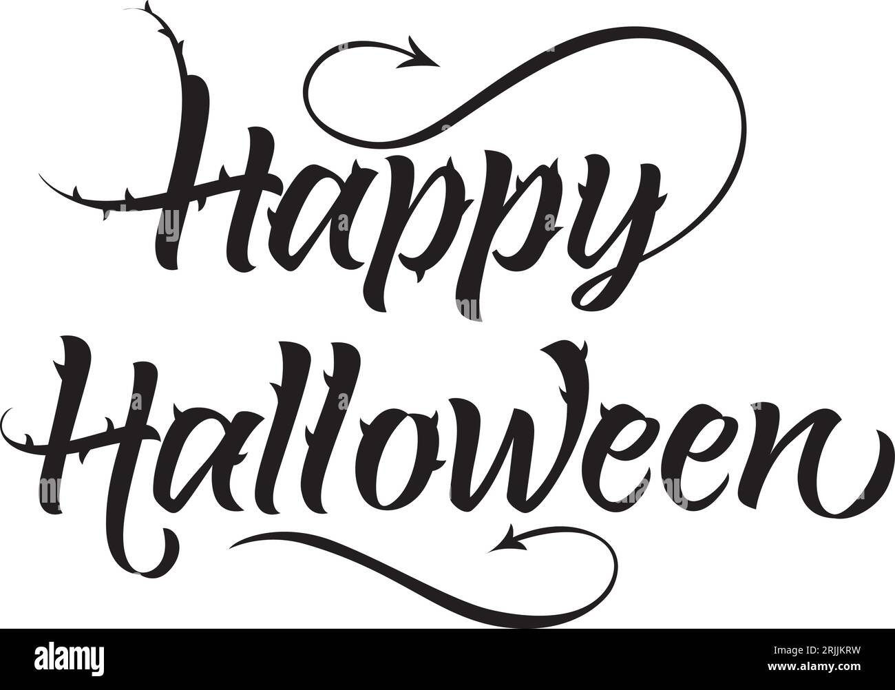 Halloweed Lettering Curvy lettering hi-res stock photography and images - Alamy